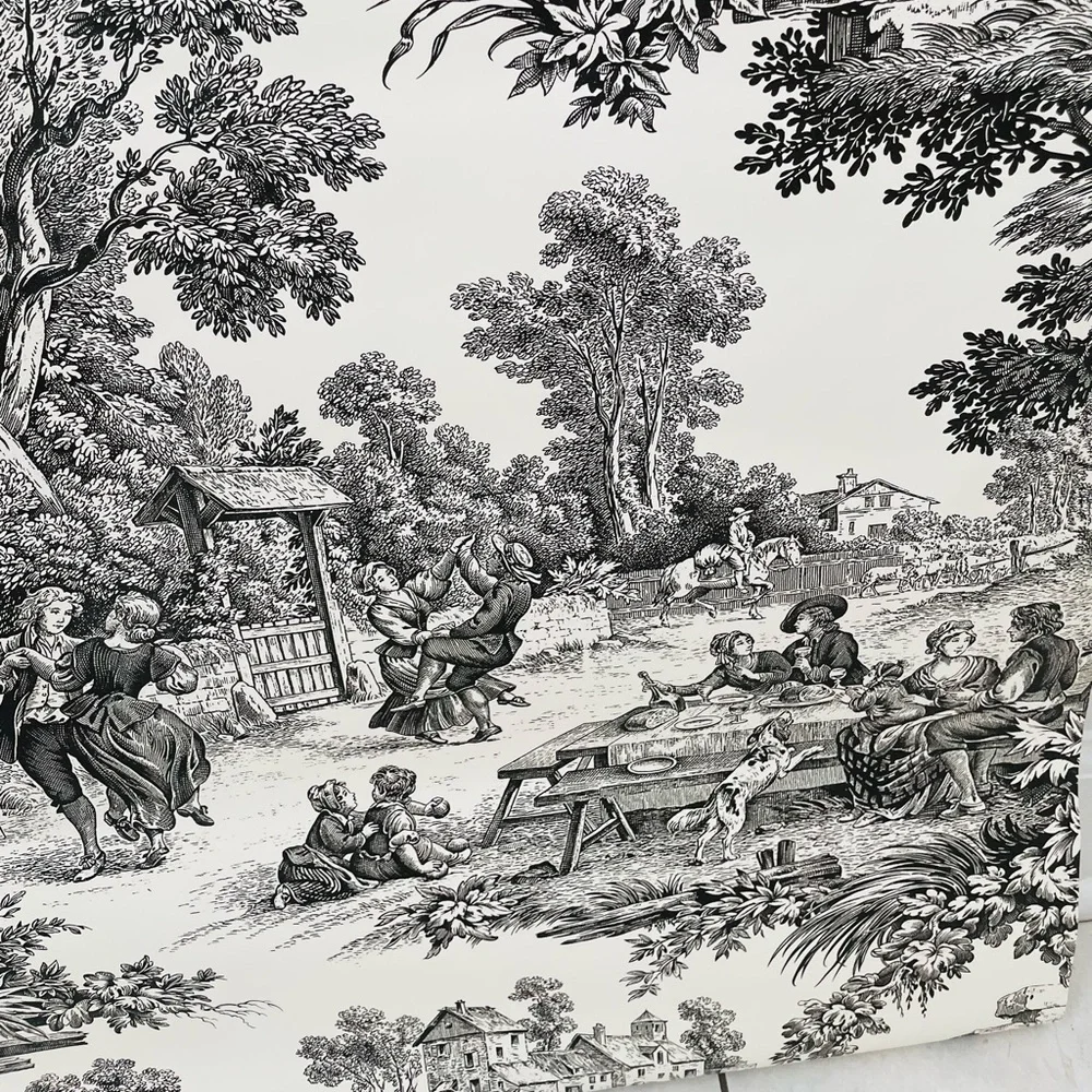 Thibaut Wallpaper and Fabric Pattern:839-T- 6654 Black and White - 1/Roll